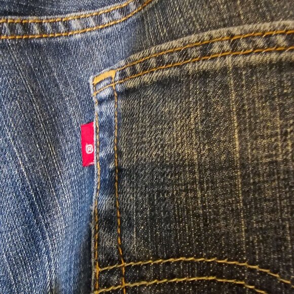 Levis 559 Denim Blue Jeans 36X30 Straight‎ Leg Mid Rise - Picture 5 of 7